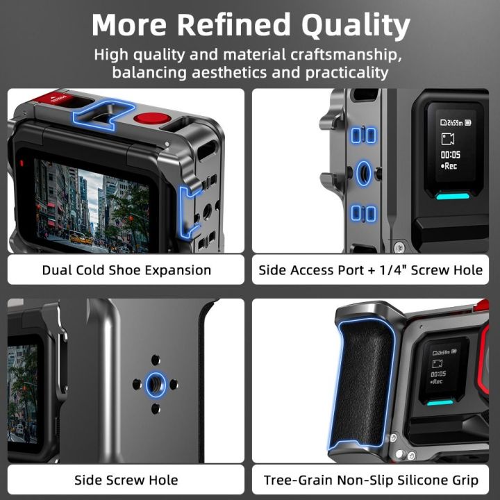 LUMINOU%20Quick%20Release%20Xplorer%20Grip%20Kit%20Camera%20Frame%20Shutter%20Button%20Aluminum%20Alloy%20Camera%20Grip%20Handle%20%20Protective%20StreetGrip%20Vlog%20Holder%20for%20Insta360%20Ace%20Pro%202/Ace%20Pro%20Camera%20Accessories%20-%20Image%206