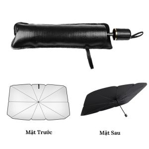 Ô Che Nắng Ô Tô Kính Lái Phủ Bạc Cao Cấp Chống Nắng Chống Tia UV Hiệu Quả - Ô Dù Che Nắng Ô Tô Có Logo Xe