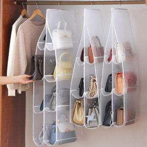 BEandBA Durable Washable Household Organizer Dust-Proof Space Saving Handbag Storage Bag Hanging Bag Storage Rack Sundry Hanger Handbag Storage Handbag Organizer