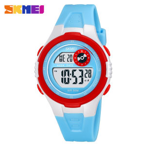 Jam Tangan Digital Anak SKMEI 2280 White Blue WATER RESIST 30M