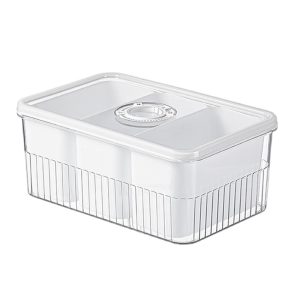 Stackable Kitchen Container With Divided Compartments For Florals Teas Drying Foods Transparent Plastic Storage Box