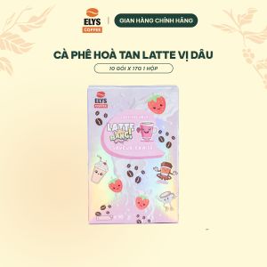 |Phiên bản đặc biệt| Elys Coffee - Cà Phê Vị Dâu Latte Hoà Tan - Hộp 170gram (10 gói)