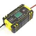FOXSUR เครื่องชาร์จ 12V / 24V สลายซัลเฟตและฟื้นฟูแบตเตอรี่รถยนต์และรถจักรยานยนต์ Car/Motorcycle Smart Battery Charger / Pulse Repair Charger 12V/24V 8A/4A 6-150Ah/6-100Ah รุ่น FBC122408D มีการรับประกันสินค้าและมีคู่มือภาษาไทย. 