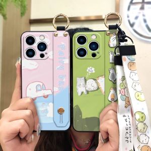 Protective Wristband Phone Case For VIVO Y28 4G Anti-dust Silicone Anti-knock Durable Soft case Lanyard Back Cover Cute