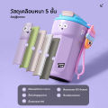 แก้วเก็บอุณหภูมิ ใส่ได้ทั้งน้ำร้อนและน้ำเย็น สีสันสดใส แถมตัวการ์ตูน มีสายคล้อง แก้วใบใหญ่ 450 ml. 