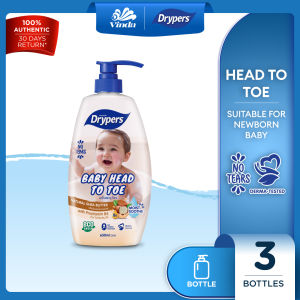 [Bundle of 3] Drypers Baby Head to Toe 650ml - Suitable for newborn baby & above
