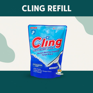 Cling Pembersih kaca refill 425 Ml Cairan isi ulang pouch