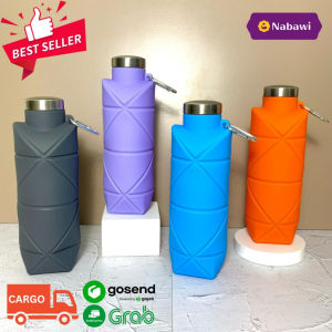 Botol Minum Lipat Origami 700ml Silikon Bebas BPA Botol Air Minum Portable Foldable Water Bottle