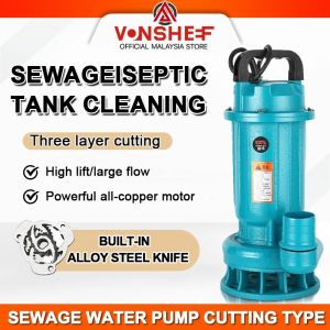 Automatic Submersible Sewerage Pump 2600W 40mm Caliper Pump Water Pump Pam Air Kolam Tangki Agricultural Pump