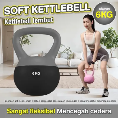 Kettlebell Lunak Pria Wanita Black Series | Dumbell Set Peralatan Kebugaran Rumah Latihan Beban Otot
