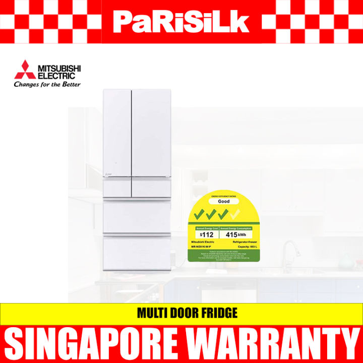 Bulky) MITSUBISHI MR-WZ61K-W-P MULTI DOOR FRIDGE (Energy