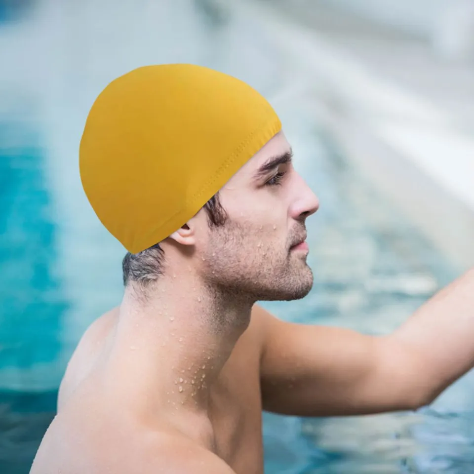 Waterproof Fabric Protect Ears Long Hair Sports Swim Pool Hat
