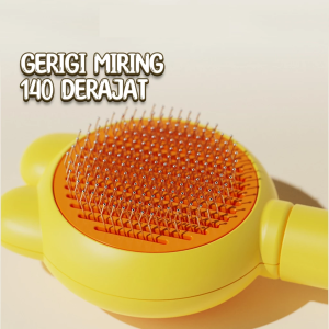 Sisir Peliharaan Multifungsi A1 Pet Comb Brush - Sisir Bulu Hewan Peliharaan dengan Teknologi Gerigi Miring 140 Derajat untuk Kucing dan Anjing