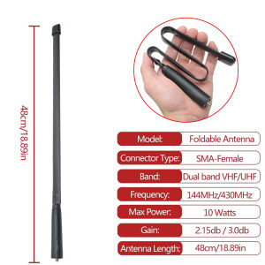 Baofeng Antenna CS Tactical SMA Female For High gain Antenna Kenwood UV-82 UV-5R Two Way Radio Walkie Talkie