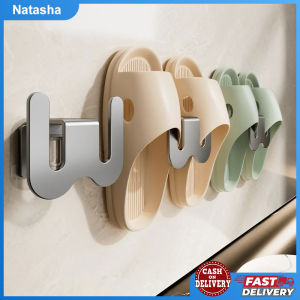 No Punching Slipper Rack Multi-function Wall Mounted Drainage Rack Storage Hook Shoes Hanger Bathroom Accessories