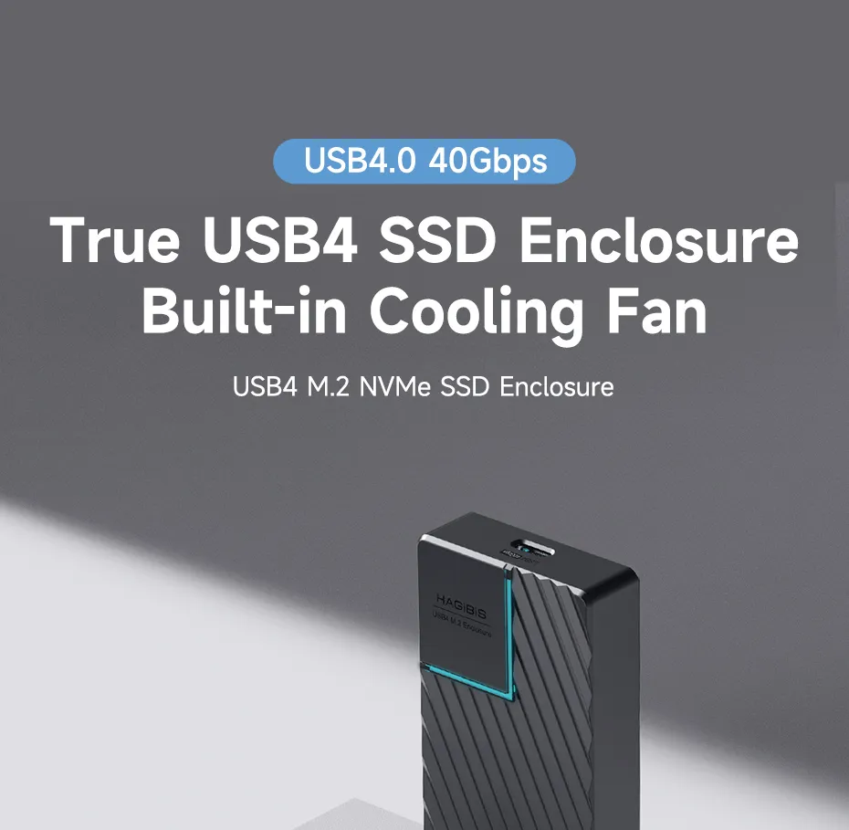 Hagibis USB 40Gbps NVMe SSD Enclosure Compatible With
