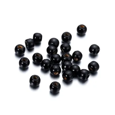 50-100pcs 5 7 10 12mm Maple Wooden Loose Beads Oblate Large Hole Spacer Charm Beads DIY Bracelet Jewelry Accessories Making
