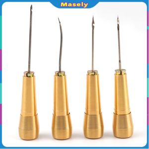Masely Copper Handle Leather Sewing Awl Sewing Needle Awls for Leather Shoe Repair