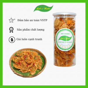 Cơm cháy lắc khô gà Lets Nuts hộp 300g đảm bảo ngon đồ ăn vặt thích hợp cho hội họp dã ngoại