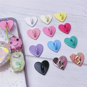MIIQNUS 2pcs Kawaii Đầy màu sắc Kim loại KPOP Keychain Móc Điện thoại Quyến Rũ DIY Điện Thoại Trường Hợp Điện thoại Móc Cài Hooks Điện thoại Trường Hợp Vòng Tay Điện thoại Đứng Chủ Vòng Tay trái tim
