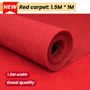 1M Red Carpet Wedding Carpet Custom Length Aisle Runner Indoor Outdoor Decoration Carpet Event Party Wedding Rug 1.5 Thickness