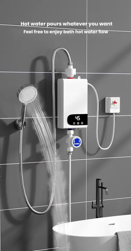 4500W Tankless Instant Electric Water Heater Bathroom Fast Heater