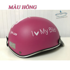Mũ bảo hiểm nửa đầu phong cách Thái Lan I Love My Bike màu xanh tím cho nam và nữ