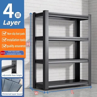 3-6 Tier Heavy Duty Boltless Rak Storage | Metal storage rack Adjustable Rak Dapur & Kitchen | Metal Warehouse Rack Besi Serbaguna Bertingkat