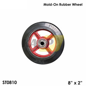 Push Cart Wheel Heavy Duty Solid Rubber Single Wheels For Hand Truck 6 810 12 Inches