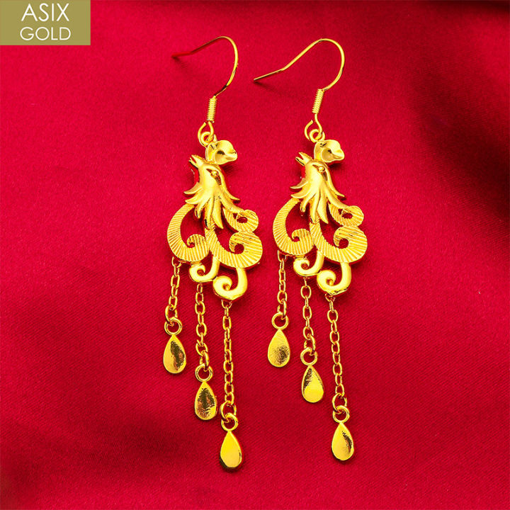 ASIX GOLD Women Gold Earrings Original Saudi 18K Gold Fashion Jewelry Gfit  for Elegant Lady