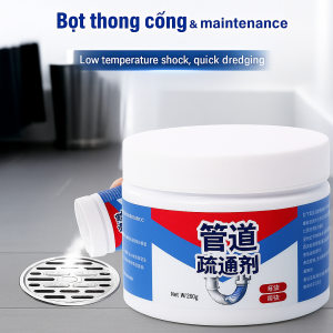 Bột Thông Cống Siêu Mạnh Combo 3 Hũ – Giúp Đường Ống Thoát Nước Luôn Thông Thoáng Bồn Cầu Siêu Mạnh