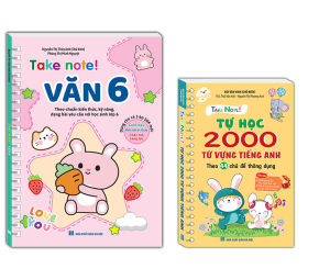 sách - combo 2c TAKE NOTE! Văn 6 (không lò xo) và  TAKE NOTE ! Tự học 2000 từ vựng tiếng anh (theo 44 chủ đề thông dụng)