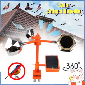 3 in1 Bird Repellent 360 Rotation Reflective Bird Repeller Solar Ultrasonic Pigeons Repellent Bird Scare Devices 驅鳥神器