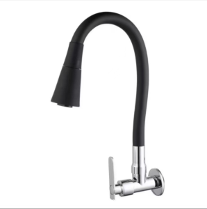 Ktools ก๊อกน้ําล้างจาน คอโค้งแรงดันน้ําขนาดใหญ่ ก๊อกน้ําอ่างล้างจาน 360° ทองแดงทั้งหมดเดี่ยว-เย็นขยายติดผนังหมุนก๊อกน้ําอเนกประสงค์