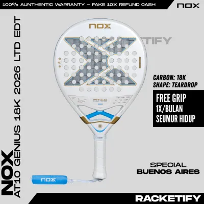 NOX AT10 Genius 18K Alum Buenos Aires Exclusive Edition / Raket Padel Nox