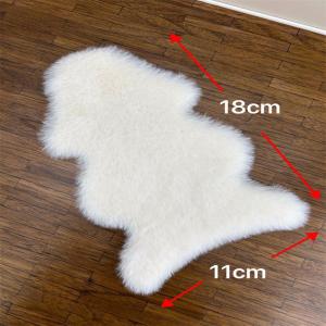 [Childhood MS] พรมกำมะหยี่เลียนแบบหนังแกะสำหรับบ้านตุ๊กตา1 12พรมปูพื้นสำหรับตกแต่งห้องนอนห้องนั่งเล่นอุปกรณ์ตกแต่งบ้านตุ๊กตา