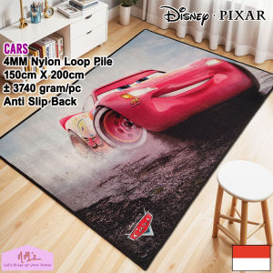 Disney Pixar Cars Official Merchandise karpet 150 cm x 200 cm bermain anak motif kartun karakter bulu alas lantai ruang tamu kamar tidur anti slip - NMs