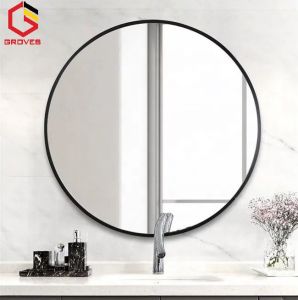 Gương treo phòng tắm Groves tròn viền đen Gtd-D600 mm