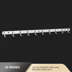 [OKLIFE.]SUS 304 Stainless SteelBathroom kitchen Row hook living Room Closet Hook Creative Invisible Folding Hook