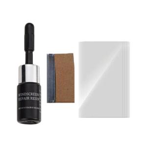 Lem Kaca Retak Windshield Glass Repair Kit Hitam - Alat Perbaiki Kaca Mobil Retak/Pecah/Crack - Cairan Perekat Kaca Depan Belakang - Anti Bocor Tahan Air Awet - Paket Lengkap + Alat & Tutorial