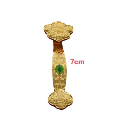 Feng Shui Gold Diamond Ruyi Decoration (7cm / 9cm) 合金玉如意客五福如意如愿以偿合金风水摆件