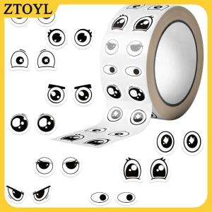 ZTOYL  500Pcs phim hoạt hình dễ thương dán mắt CuộN các loại biểu hiện đề can cho Diy Craft lớp học Trường Giáo viên văn phòng phẩm trang trí cuốn sách
