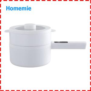 Electric Hot Pot Boil Dry Protection Ramen Cooker with Steamer Non-Stick Frying Pan for Noodles Steak Eggs Stir Frying