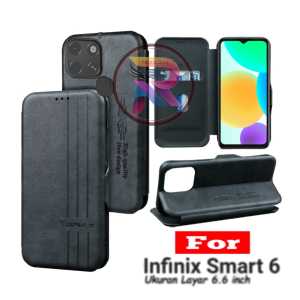 For INFINIX SMART 6 Case Flip Magnet Dompet Motif Triple x Flip Cover Leather Premium Casing  HP