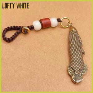 Lofty White 1PCS Retro Charm Brass Fish Charms Pendant DIY Ornament Miniature Keychain Jewelry Home Decoration Craft Souvenir Gift