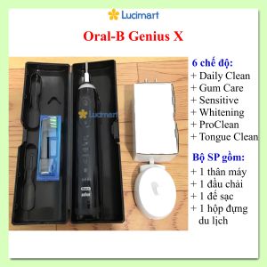 [HCM]Bàn chải điện Oral-B Genius X Radiant Clean Smart Clean 360 Rechargeable Toothbrush [Hàng Đức]