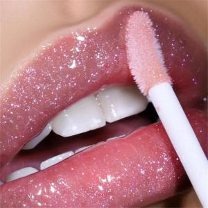 3D Lip Gloss Holographic Lip Plumping Shiny Pearl Moisturizer Color-changing Oil Lip Make Up Plumper Nutritious Care Transparent