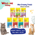 Meo Creamy Treats 60g Snack Cemilan Kucing Enak Wangi Me-O Cat. 