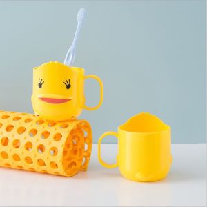 Gelas Kumur Sikat Gigi Tempat Pasta Gigi Motif Karakter Bebek Lucu Duck