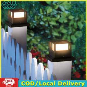 Solar Powered Post Light IP54 Waterproof Outdoor 3 Gear Column Patio Fence Gate Lamp